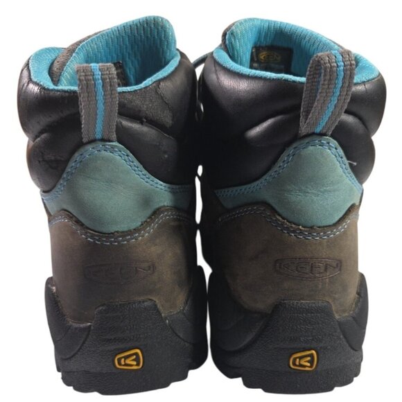 Keen Womens Salem Mid WP Steel Safety Toe Mid Work Boots Sz 7 Brown & Blue - Picture 6 of 8